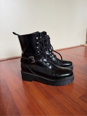 Maje Platform leather Boots